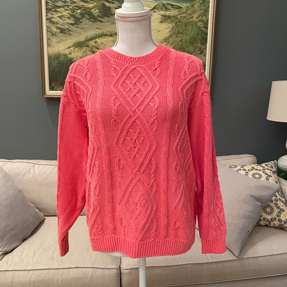 Talbots Sweaters - Talbots Pink Cable Knit Sweater~SP